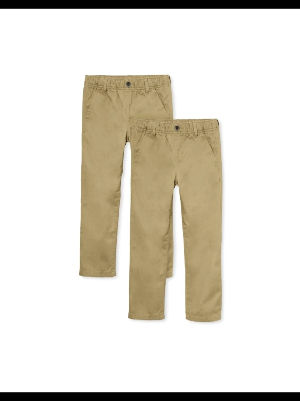 NWT (2) TCP Bundle Elastic-Waist Chino Pants - Khaki